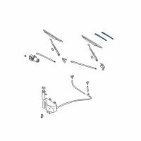 OEM 2001 Nissan Frontier Wiper Blade Refill Diagram - 28895-8B410