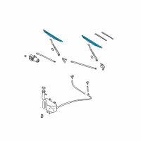 OEM 2000 Nissan Xterra Window Wiper Blade Assembly Diagram - 28890-8Z300