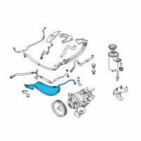 OEM BMW 535i GT Power Steering Pressure Hose Diagram - 32-41-6-778-695