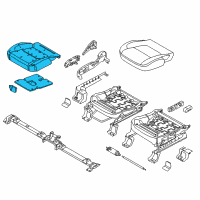 OEM Ford Explorer Seat Cushion Pad Diagram - DB5Z-78632A23-P