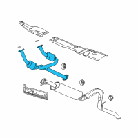 OEM 2004 Buick Rainier Converter & Pipe Diagram - 15083262
