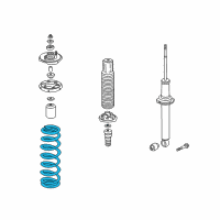 OEM 1999 Acura TL Spring, Rear (Showa) Diagram - 52441-S0K-A01