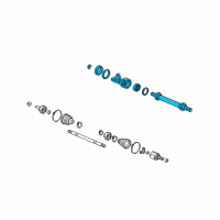 OEM Honda Fit Shaft Assembly, Half Diagram - 44500-SLN-L00