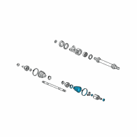 OEM 2008 Honda Fit Boot Set, Inboard Diagram - 44017-SAB-N01