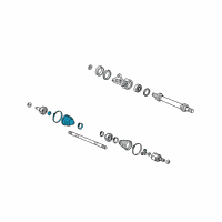 OEM 2005 Honda Civic Boot Set, Outboard Diagram - 44018-SAB-N03