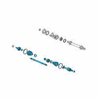 OEM 2008 Honda Fit Driveshaft Assembly, Passenger Side Diagram - 44305-SLN-L00