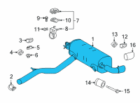 OEM 2021 Toyota GR Supra Muffler & Pipe Diagram - 17430-WAA03