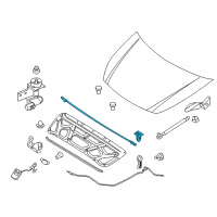 OEM 2006 Kia Sedona Weatherstrip Assembly-Hood Diagram - 864304D000