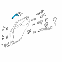 OEM 2016 Hyundai Santa Fe Rear Door Outside Handle, Right Diagram - 83661-B8010