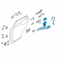 OEM Hyundai Latch Assembly-Rear Door, RH Diagram - 81420-B8000