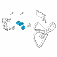 OEM Hyundai Santa Fe Sport Tensioner Assembly Diagram - 25281-2G250