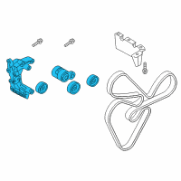 OEM Hyundai Santa Fe Sport Tensioner Assembly Diagram - 25280-2G616