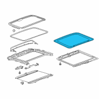 OEM 2022 Chevrolet Traverse Rear Glass Diagram - 84650856