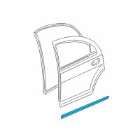 OEM 2004 Dodge Stratus Molding-Rear Door Diagram - 68001566AA