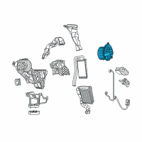 OEM 2020 Dodge Journey Motor-Blower With Wheel Diagram - 68038189AA