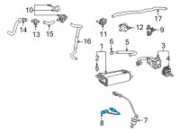 OEM Lexus NX350 SENSOR, AIR FUEL RAT Diagram - 89467-78050