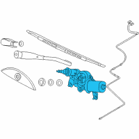 OEM 2010 Pontiac G3 Motor Asm, Rear Window Wiper Diagram - 95995929