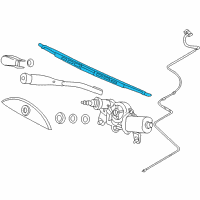 OEM 2010 Pontiac G3 Blade Asm, Rear Window Wiper Diagram - 95212732