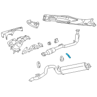 OEM 2002 Jeep Liberty Hanger-Exhaust Diagram - 52128972AB