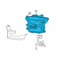 OEM Ford F-150 Composite Headlamp Diagram - HL3Z-13008-M