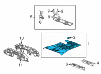 OEM 2019 Cadillac XT4 Rear Floor Pan Diagram - 84751747