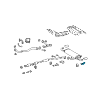 OEM 2012 Toyota Venza Muffler Rear Bracket Diagram - 17576-0P100