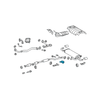 OEM 2015 Toyota Venza Center Pipe Damper Diagram - 17581-31010