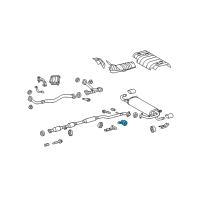 OEM Toyota Venza Center Pipe Damper Diagram - 17581-31010