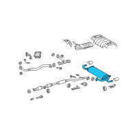 OEM Toyota Venza Muffler Diagram - 17430-0P170