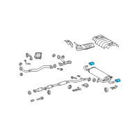 OEM 2011 Toyota Venza Tailpipe Extension Diagram - 17408-0P020