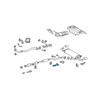 OEM 2015 Toyota Venza Rear Bracket Diagram - 17573-0P080