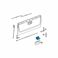 OEM 2011 Chevrolet Silverado 2500 HD Handle Diagram - 20955300