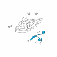 OEM Hyundai Rear Combination Holder & Wiring Diagram - 92440-2V000