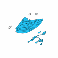 OEM 2017 Hyundai Veloster Lamp Assembly-Rear Combination, RH Diagram - 92402-2V000