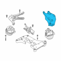 OEM BMW 740i xDrive Engine Mount Bracket Left Diagram - 22-11-6-861-553