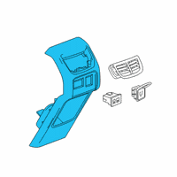 OEM 2020 Chevrolet Blazer Console Panel Diagram - 84509797