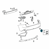 OEM 2015 Lexus GS350 Sensor, Ultrasonic Diagram - 89341-53010-J1