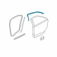 OEM 2005 Pontiac G6 Upper Weatherstrip Diagram - 20760335