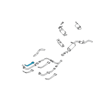 OEM 1999 Nissan Frontier INSULATOR-Heat, Exhaust Tube Front Upper Diagram - 20515-7B410