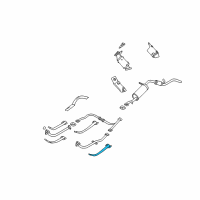 OEM 2004 Nissan Frontier INSULATOR-Heat, Exhaust Tube Center Lower Diagram - 20520-7B410