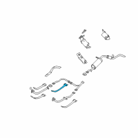 OEM 2004 Nissan Xterra INSULATOR-Heat, Exhaust Tube Center Upper Diagram - 20525-7B410