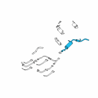 OEM 2001 Nissan Xterra MUFFLER Assembly Diagram - 20100-7Z800