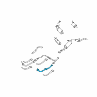 OEM 2000 Nissan Frontier Front Pipe Diagram - 20015-7B415