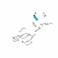 OEM 2001 Nissan Frontier Three Way Catalyst Diagram - 208A0-4S500