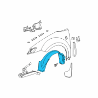 OEM 2004 Saturn Ion Fender Liner Diagram - 22663892