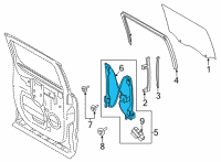 OEM 2021 Ford F-150 REGULATOR - WINDOW - LESS MOTO Diagram - ML3Z-1627008-B