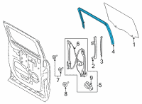 OEM 2016 Ford F-150 Run Channel Diagram - FL3Z-1625766-E