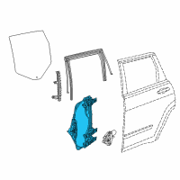 OEM Jeep Cherokee Rear Door Window Regulator Left Diagram - 68227459AB