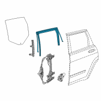 OEM 2022 Jeep Cherokee WEATHERST-Door Glass Diagram - 68442218AA