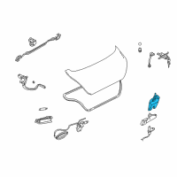 OEM Hyundai Elantra Trunk Lid Latch Assembly Diagram - 81230-2D010